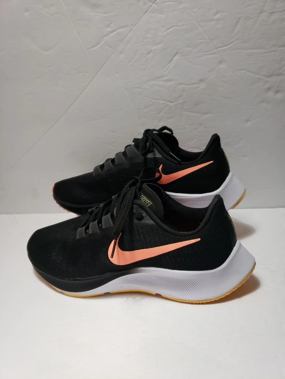 NIKE Air Zoom Pegasus 37 Black/Bright Men's Sneakers Size 9.5 (27.5 Cms)